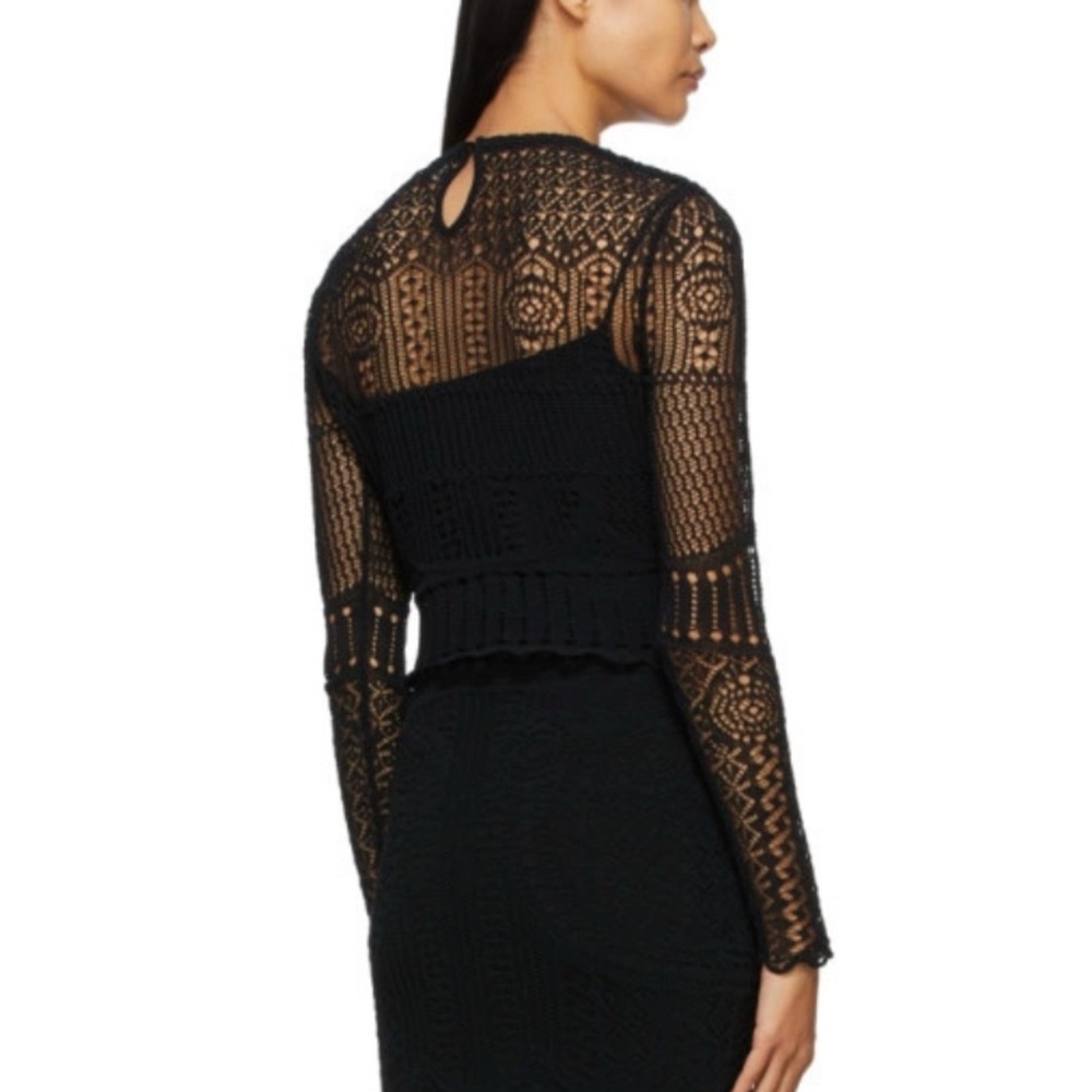 BNWT Alexander McQueen Black Patchwork Lace Top, size M - Picture 2 of 12